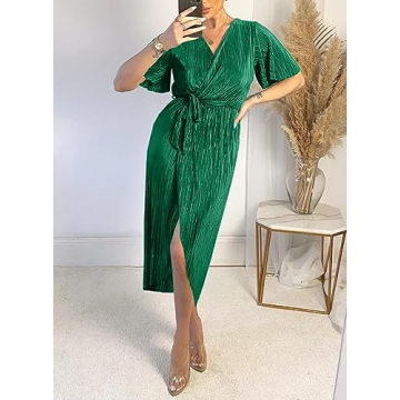 Happy Sailed Elegant Wedding Guest Midi Dress for Women