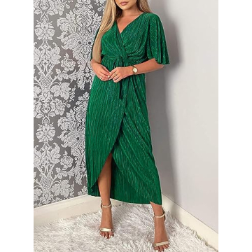 Happy Sailed Elegant Wedding Guest Midi Dress for Women