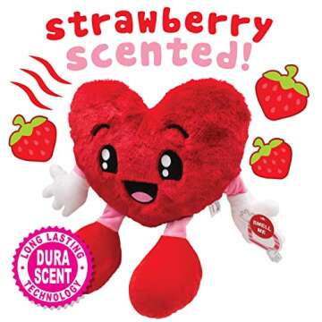 Scentco Sweetheart (Heart) - 10" Patented Gourmet Strawberry Scented Stuffed Plush - Valentines, Gif...