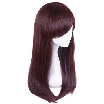 MSHUI Shooter Game Anime Cosplay Red Brown Hair