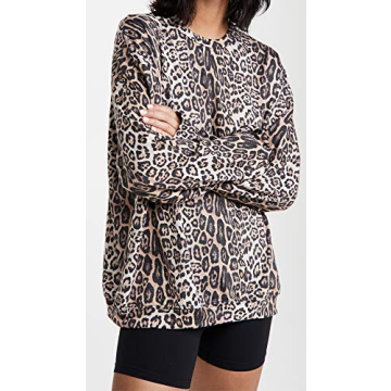 Onzie Leopard Boyfriend Sweatshirt Lightweight Oversized