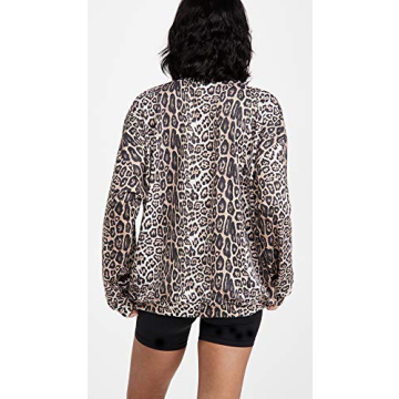 Onzie Leopard Boyfriend Sweatshirt Lightweight Oversized