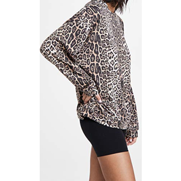Onzie Leopard Boyfriend Sweatshirt Lightweight Oversized
