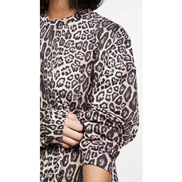 Onzie Leopard Boyfriend Sweatshirt Lightweight Oversized