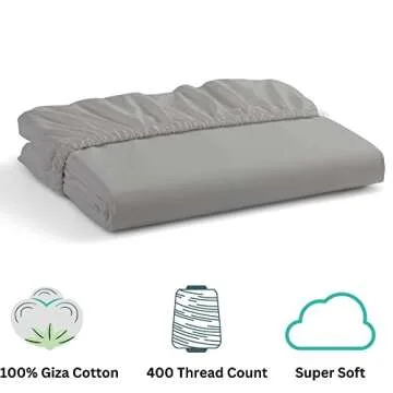 Split Top King Fitted Sheet Only for Sleep Number Adjustable Beds,100% Giza Cotton,Split Top King Fi...