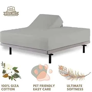 Luxurious Split Top King Fitted Sheet for Adjustable Beds