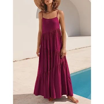 ANRABESS Women's Flowy Boho Maxi Dress for Summer