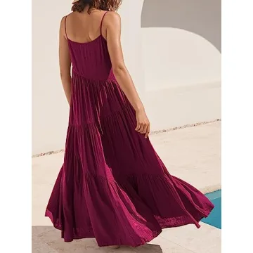 ANRABESS Women's Flowy Boho Maxi Dress for Summer