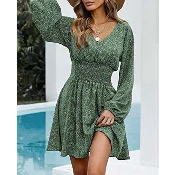 Veatzaer Balloon Sleeve Summer Dress - Elegant & Comfortable