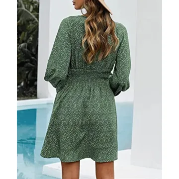 Veatzaer Balloon Sleeve Summer Dress - Elegant & Comfortable