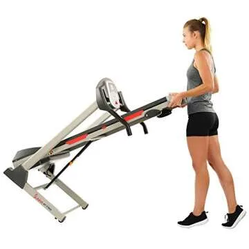 Sunny Health & Fitness Treadmill – Space-Saving and Sturdy
