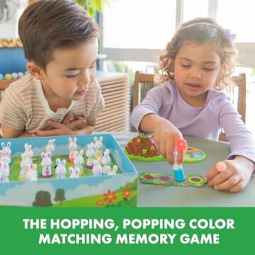 Educational Insights Pop Pop Bunny Hop - Fun Color Matching Game for Kids!