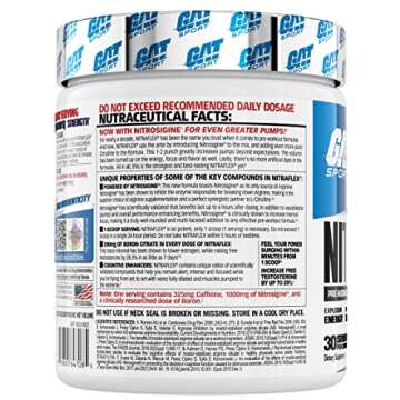GAT SPORT Nitraflex Advanced Pre-Workout Powder, Increases Blood Flow, Boosts Strength and Energy, I...