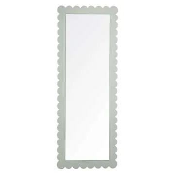 Modway Emmeline Scalloped Full-Length Mirror in Sage