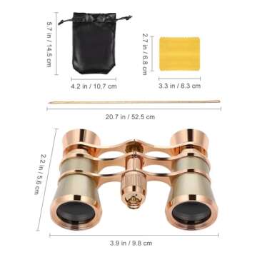 Scicalife 3X25 Theater Glasses Opera Binocular, Binocular with Chain, Wide-Angle Binoculars, Vision ...
