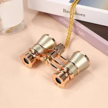 Scicalife 3X25 Theater Glasses Opera Binocular, Binocular with Chain, Wide-Angle Binoculars, Vision Binoculars for Bird Watching, Outdoor Hunting, Travel, Sightseeing