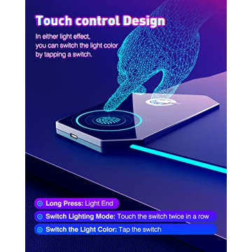 WQBZSYY Gaming Mouse Pad with Wireless Charging RGB Lights