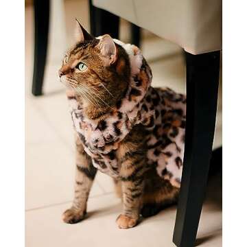 Warm Fitwarm Faux Fur Leopard Dog Coat for Winter