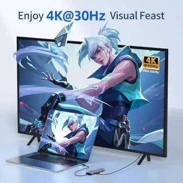 USB C Hub, 10 in 1 USB C Hub Multiport Adapter Dongle with 4K HDMI, USB-C and 2 USB A 3.0 5Gbps, 2 USB A 2.0, PD 100W, RJ45 Ethernet, SD/TF, Aluminum USB C to USB 3.0 Hub for MacBook Air/Pro, Windows