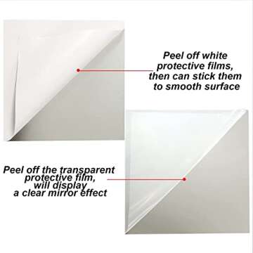 Flexible SANITRO Self Adhesive Mirror Sheets for Home Decor