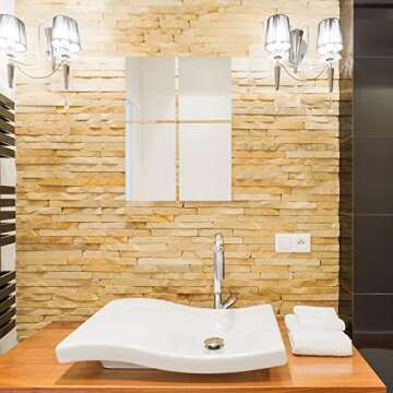 Flexible SANITRO Self Adhesive Mirror Sheets for Home Decor