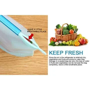 WINIT Reusable Silicone Food Preservation Bags Airtight Seal Freeze Fridge Food Storage Container Savers Bags Versatile Kitchen Cooking Utensil (4pcs)