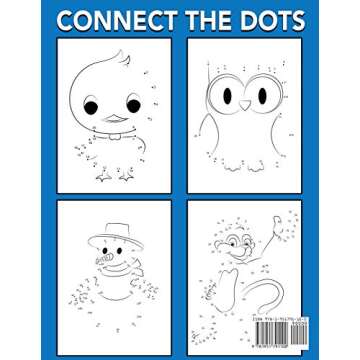 Connect The Dots Book For Kids Ages 4-8: Challenging and Fun Dot to Dot Puzzles for Kids, Toddlers, Boys and Girls Ages 4-6, 6-8