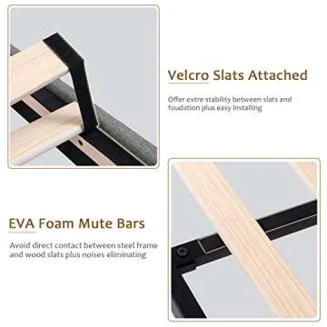 iPormis King Size Upholstered Bed Frame - Modern Style