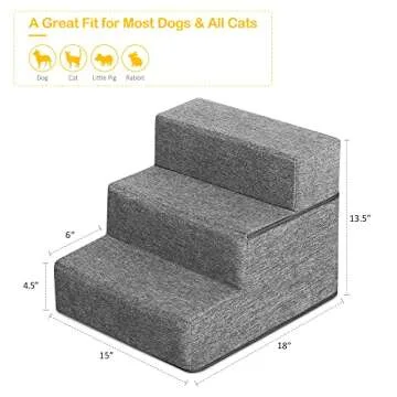 Sted Pet Stairs High Density Foam Non-Slip Steps for Pets