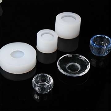 3 pcs/Set Epoxy Resin Molds,Small Dish,Big Bowl,Silicone Molds,Transparent Jewelry Mold Making Tools, DIY Pendant Make,Gifts Handcraft Q100/Q099/Q098
