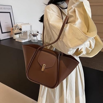 AIZHIYI Women PU Leather Tote - Stylish Large Capacity Handbag