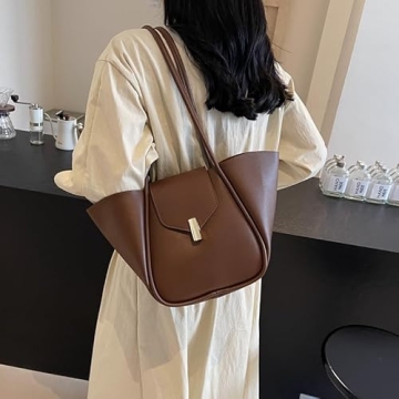 AIZHIYI Women PU Leather Tote - Stylish Large Capacity Handbag