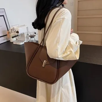 AIZHIYI Women PU Leather Tote - Stylish Large Capacity Handbag