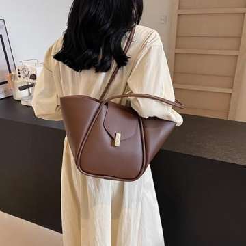 AIZHIYI Women PU Leather Tote - Stylish Large Capacity Handbag