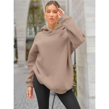 EFAN Women's Oversized Hoodies – Fleece Pullover Tops for Casual Fall Style
