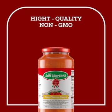 La San Marzano - Four Cheese Sauce - Pasta Sauce with 100% Italian Tomatoes Made in Italy - Peeled T...