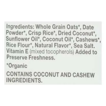Cascadian Farm Organic Coconut Cashew Granola Cereal, No Added Sugar, 11 Ounces (Pack Of 4)