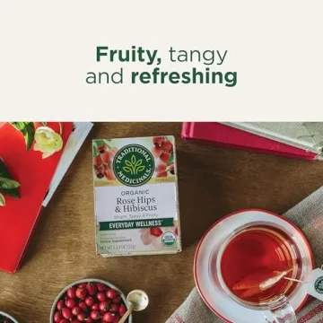 Organic Rose Hips & Hibiscus Tea for Wellness Support