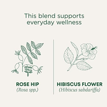 Organic Rose Hips & Hibiscus Tea for Wellness Support