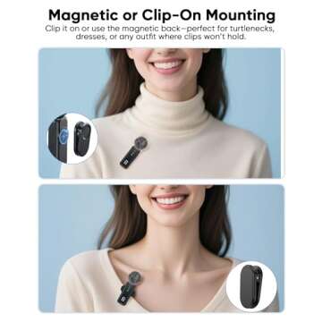 Jubolion Wireless Lavalier Microphone for Easy Recording