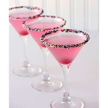 Greenco 3 Tier Bar Glass Rimmer Dish Set for Margarita Drink & Cocktail, Margarita Salt Rimmer, Blac...