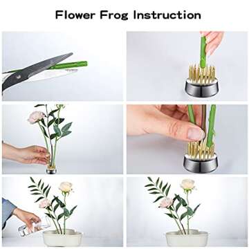 Geiserailie 12 Pcs Flower Frog Holder for Floral Arrangements