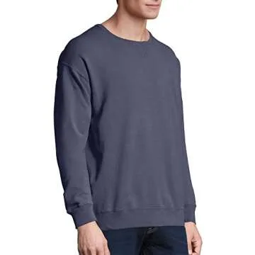 Hanes Originals Fleece, Garment Dyed Pullover, Crewneck Sweatshirts for Men