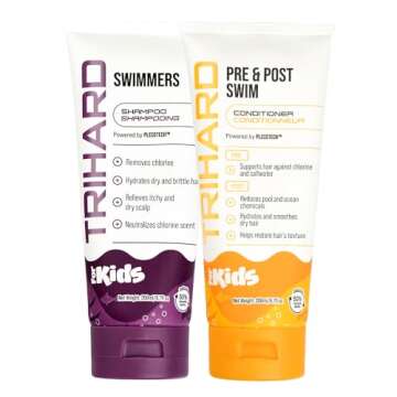 TRIHARD Kids Swim Shampoo & Conditioner Kit – Chlorine-Free Hair Care | Removes Chlorine & Saltwat...