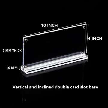 IEEK 2 Pack Acrylic Business License Frame - Elegant Display for Certificates & Photos
