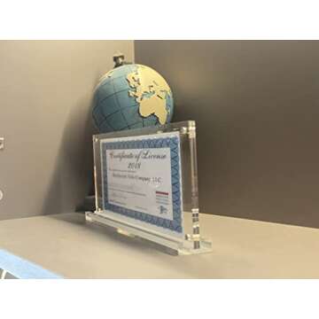 IEEK Acrylic Business License Frame - 4x10 Inches Display