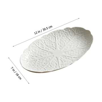 Veemoon Oval Platter: Elegant Ceramic Sushi Dish for All Meals
