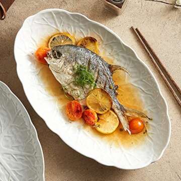 Veemoon Oval Platter - Elegant Ceramic Serving Tray