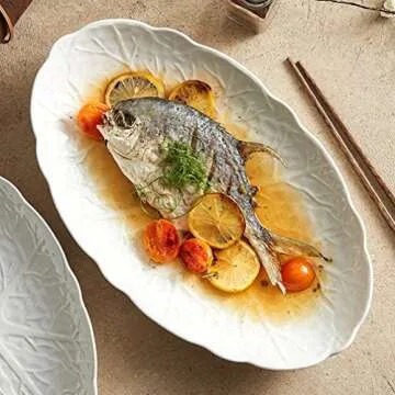 Veemoon Oval Platter - Elegant Ceramic Serving Tray