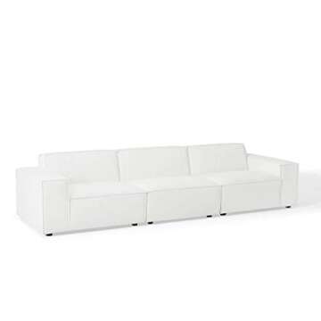 Modway EEI-4112-WHI Restore 3-Piece Sectional Sofa, White